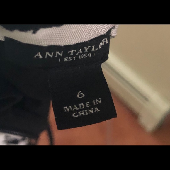 NWOT Ann Taylor Black & White Printed Halter Dress - Picture 10 of 11